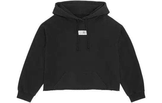 Толстовка короткая Mm6 Maison Margiela женская, черный