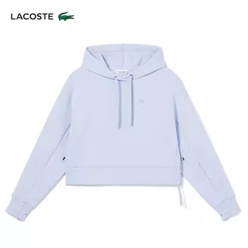 Толстовка короткая женская Lacoste с капюшоном, синий