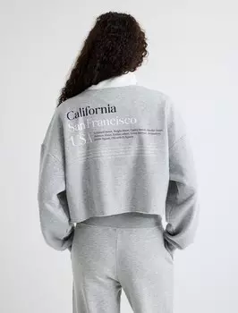 Толстовка Koton, пятнистый серый