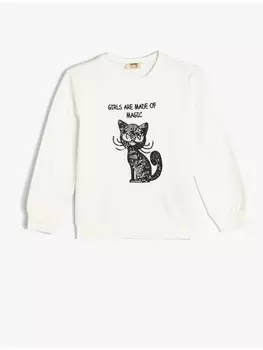 Толстовка KOTON Sweatshirt, цвет Ekru