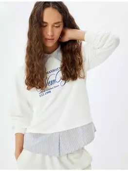 Толстовка KOTON Sweatshirt, цвет Ekru