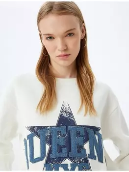 Толстовка KOTON Sweatshirt, цвет Ekru