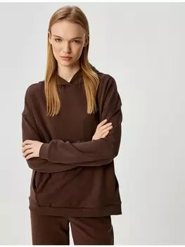 Толстовка KOTON Sweatshirt, коричневый