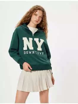 Толстовка KOTON Sweatshirt, зеленый