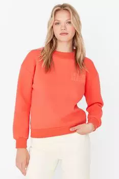 Толстовка - Красный - Классический крой Trendyol