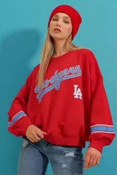 Толстовка - Красный - Oversize Trend Alaat Stili, красный