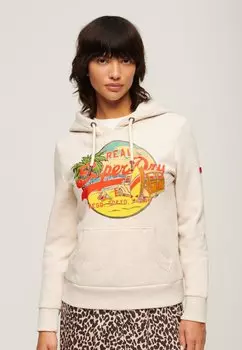 Толстовка LA VINTAGE LOGO GRAPHIC Superdry, цвет oat cream marl