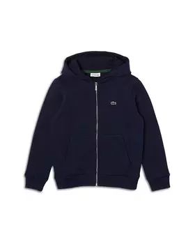 Толстовка Lacoste для мальчиков с капюшоном и молнией во всю длину - Little Kid, Big Kid, синий
