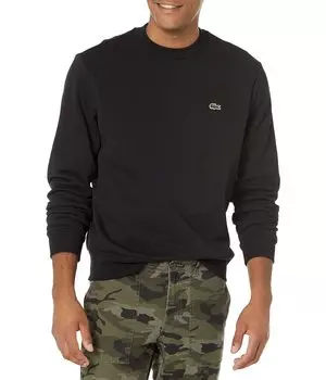 Толстовка Lacoste Essentials Crew Neck Sweatshirt, черный