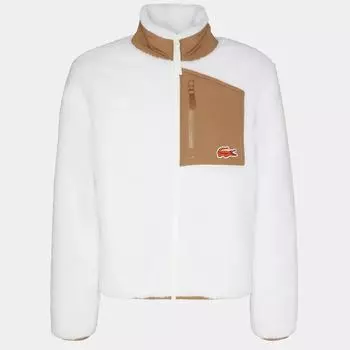 Толстовка Lacoste Exclusive Unisex Fleece lining, белый/коричневый