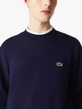 Толстовка Lacoste из органического хлопка с начесом, темно-синяя