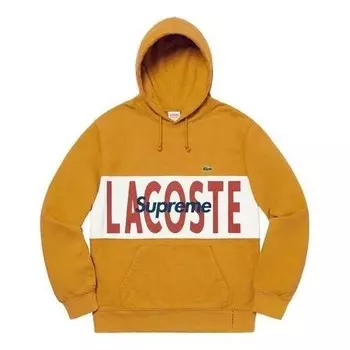 Толстовка lacoste logo panel hoodie 'gold' Supreme, желтый