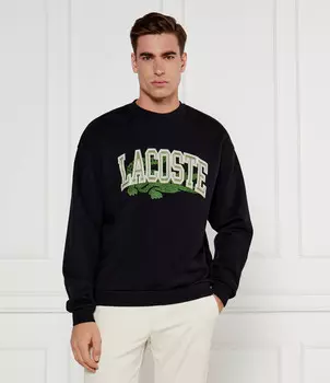 Толстовка Lacoste Loose fit, черный