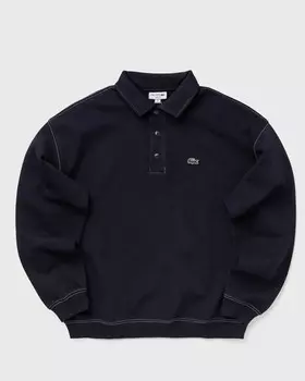 Толстовка Lacoste Loose Fit Sweatshirt With Polo Collar, цвет navy blue