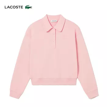 Толстовка Lacoste с воротником-поло, розовый