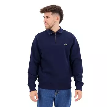 Толстовка Lacoste Stand-Up Collar 1/2 Zip, синий