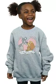 Толстовка Lady And The Tramp Love Disney, серый