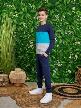 Толстовка lamino, цвет Dunkelblau/Blau/Grau