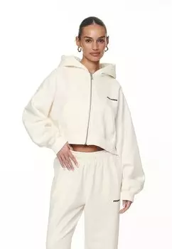 Толстовка LANA LOGO CROPPED OVERSIZED JACKET Pegador, цвет washed coconut milk/black