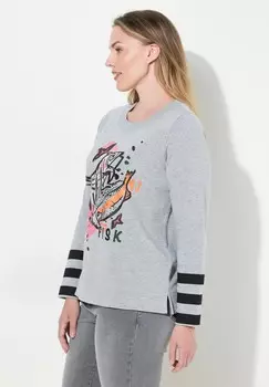 Толстовка LANGARM RUNDHALS LAURASN, цвет Mottled Grey