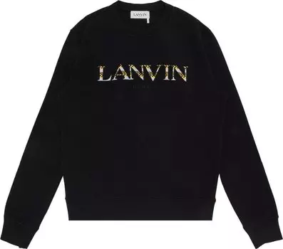 Толстовка Lanvin Curb Embroidered Sweatshirt 'Black', черный