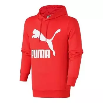 Толстовка large logo drawstring red Puma, красный