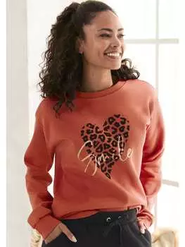 Толстовка LASCANA, цвет rotbraun