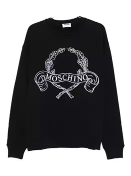 Толстовка Laurel Crown с вышитым логотипом Moschino, черный