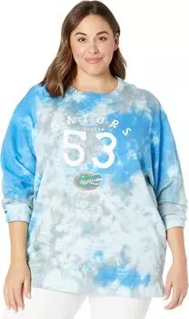 Толстовка Lauren James Florida Gators Tie-Dye Sweatshirt, цвет Royal/Grey