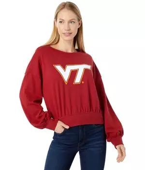 Толстовка Lauren James, Virginia Tech Hokies Cropped Crew Neck Sweatshirt