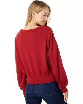 Толстовка Lauren James Virginia Tech Hokies Cropped Crew Neck Sweatshirt, цвет Maroon