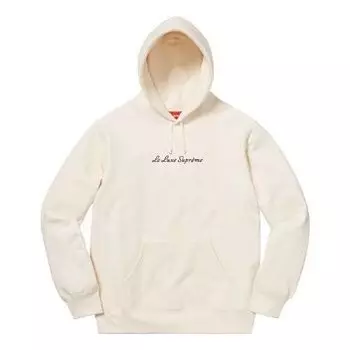 Толстовка le luxe hooded sweatshirt 'white black' Supreme, белый
