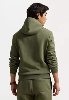 Толстовка LEATHER-PONY DOUBLE-KNIT HOODIE Polo Ralph Lauren, темно-зеленый