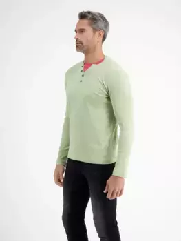 Толстовка LERROS "Серафино с длинными рукавами и вышивкой логотипа LERROS", серебристый