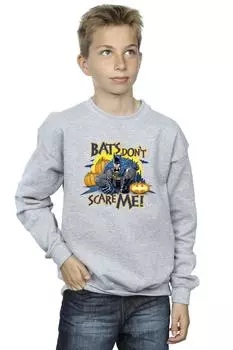 Толстовка «Летучие мыши Бэтмена меня не пугают» DC Comics, серый