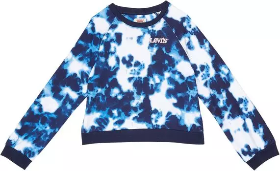 Толстовка Levi'S High-Rise Crew Neck Sweatshirt, цвет Peacoat Tie-Dye