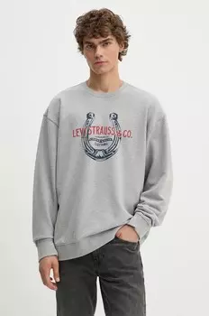 Толстовка Levi's из хлопка, серый