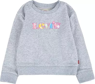 Толстовка Levi's Kids Graphic Crew Sweatshirt, цвет Light Gray Heather