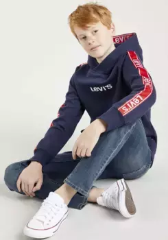 Толстовка Levi's Kids с капюшоном "LOGO TAPING PULLOVER HOODIE", для МАЛЬЧИКОВ, цвет Naval Academ