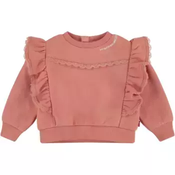 Толстовка Levi's Kids с рюшами для ДЕВОЧЕК, цвет terra cotta