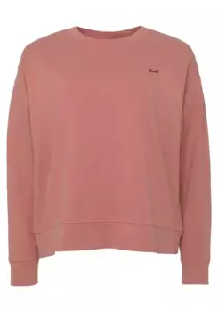 Толстовка Levi's Plus "Standard Crew" с небольшой вышивкой логотипа, терракотовый