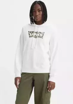 Толстовка Levi's с капюшоном "GRAPHIC STANDARD HOODIE", с леопардовым логотипом, цвет Hoodie Bw Leopard Cl