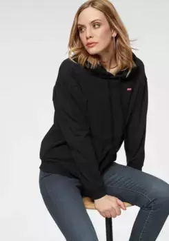 Толстовка Levi's с капюшоном "Standard Hoodie" с логотипом бренда, черный