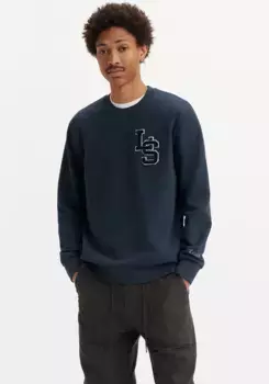 Толстовка Levi's "STANDARD GRAPHIC CREW", цвет Ls Letterman Crew Dress Blues