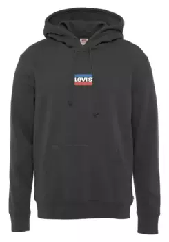 Толстовка Levi's "STANDARD GRAPHIC HOOD" с принтом логотипа, черный