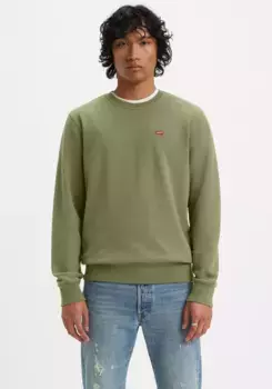 Толстовка Levi's "SWEATSHIRT NEW ORIGINAL CREW", цвет Moss Olive 0908736 French Terry