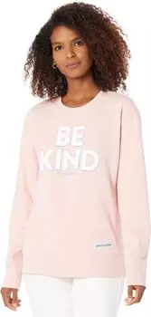 Толстовка Life is Good Be Kind Simply True Fleece Crew, цвет Himalayan Pink