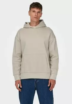 Толстовка LIFE RLX Only & Sons, серебряная подкладка