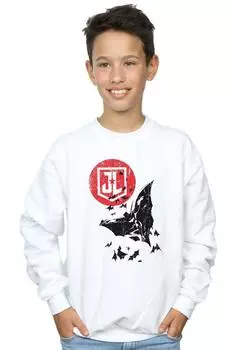 Толстовка «Лига справедливости» с изображением Бэтмена и «Лунного прыжка» DC Comics, белый