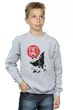 Толстовка «Лига справедливости» с изображением Бэтмена и «Лунного прыжка» DC Comics, серый